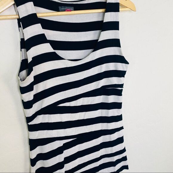 Vince Camuto black white stripe layered tank xs - Picture 3 of 6